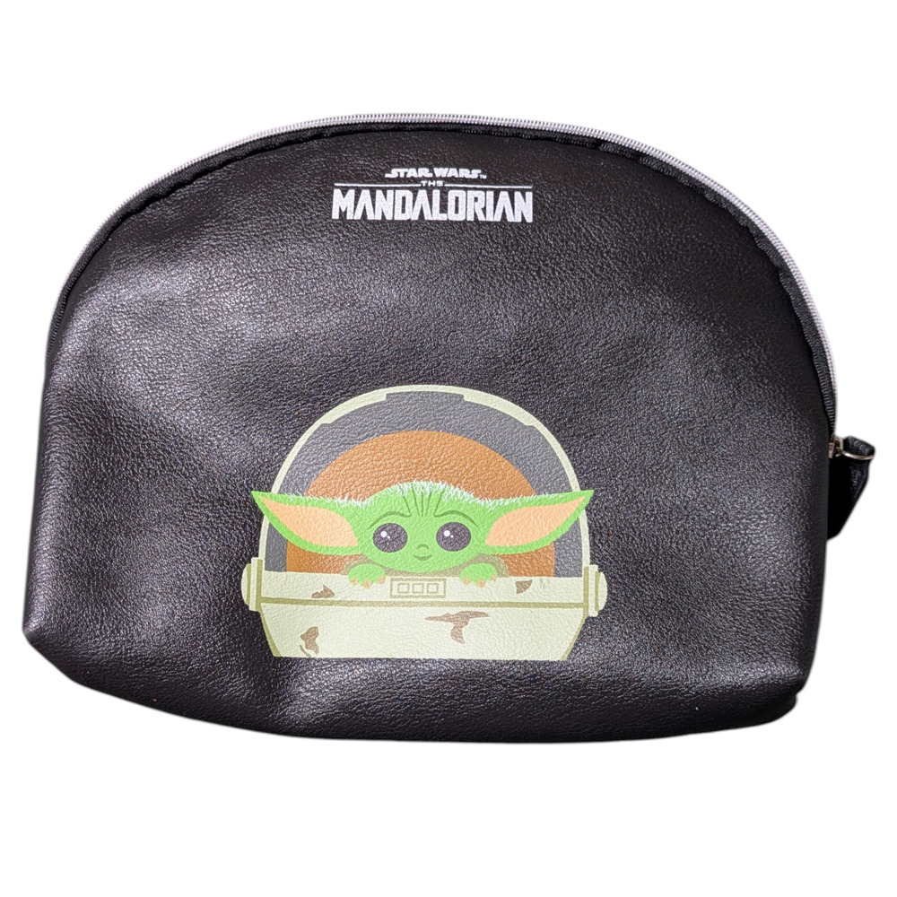 Disney Star Wars The Mandalorian Grogu (Baby Yoda) Cosmetic Pouch EUC
